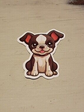 10/$10 Stickers Decal - Boston Terrier Puppy Kawaii Animal Sticker - New
